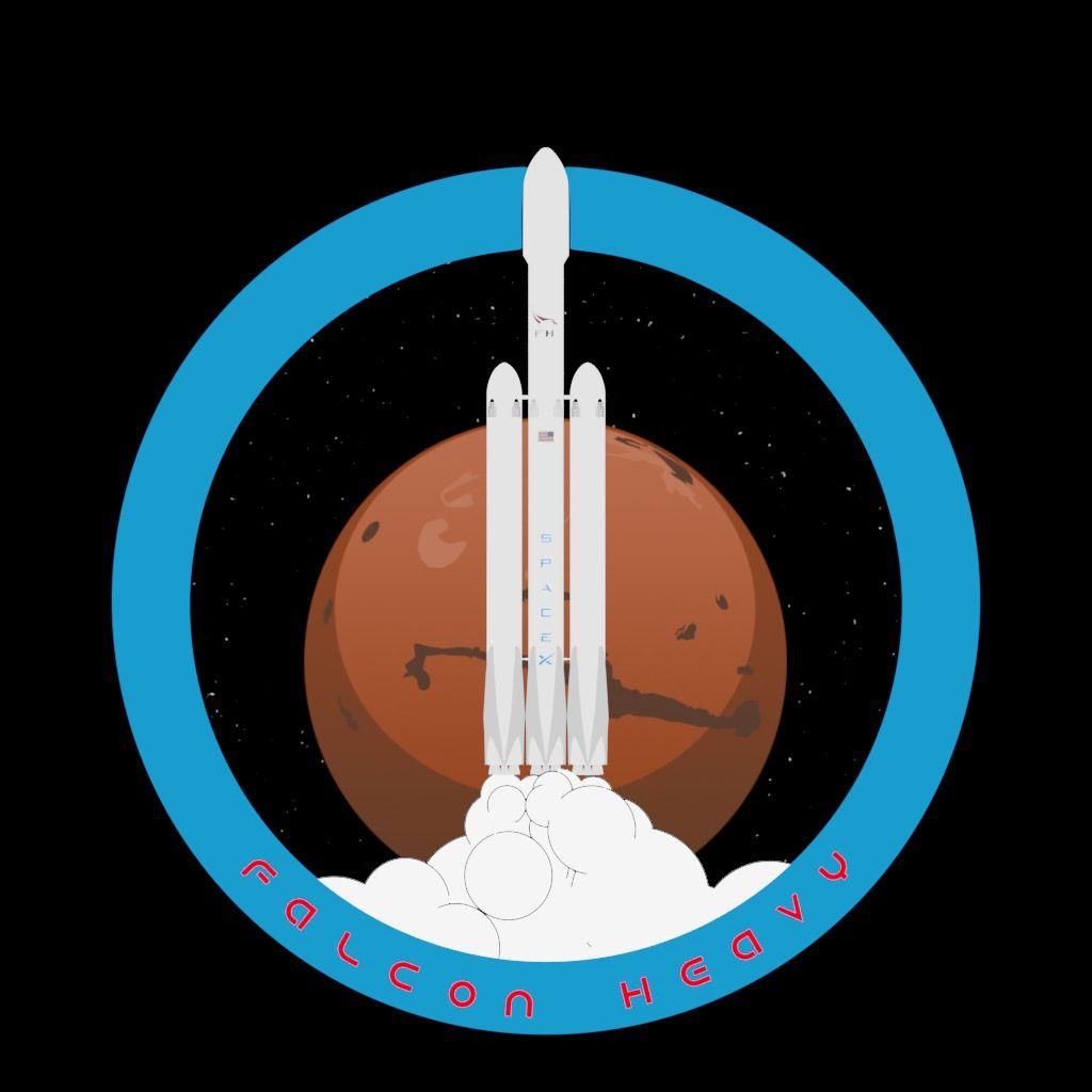 Falcon Heavy SpaceX Logo - My SpaceX Falcon heavy patch
