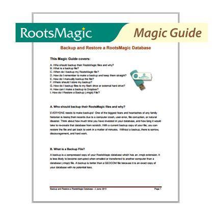 RootsMagic Logo - FREE RootsMagic Magic Guides | Genealogy Gems