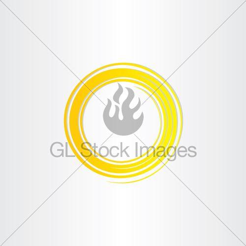 Yellow Swirl Logo - Yellow Sun Swirl Logo Icon · GL Stock Image