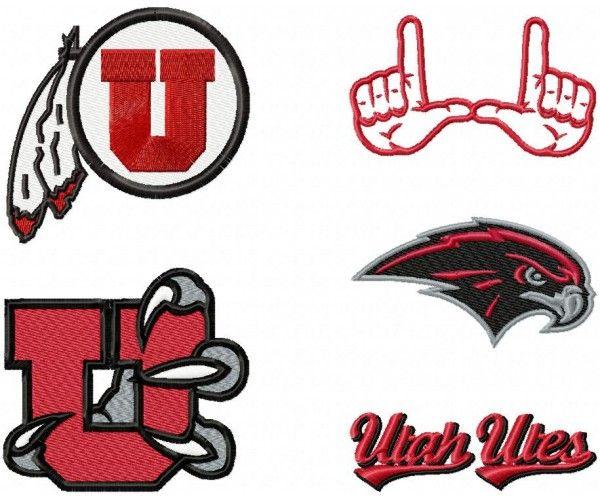 The Utes Logo - Utah Utes logo machine embroidery design for instant download