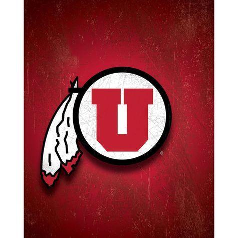 The Utes Logo - NCAA Utah Utes Scratched Logo Wall Art: Shopko