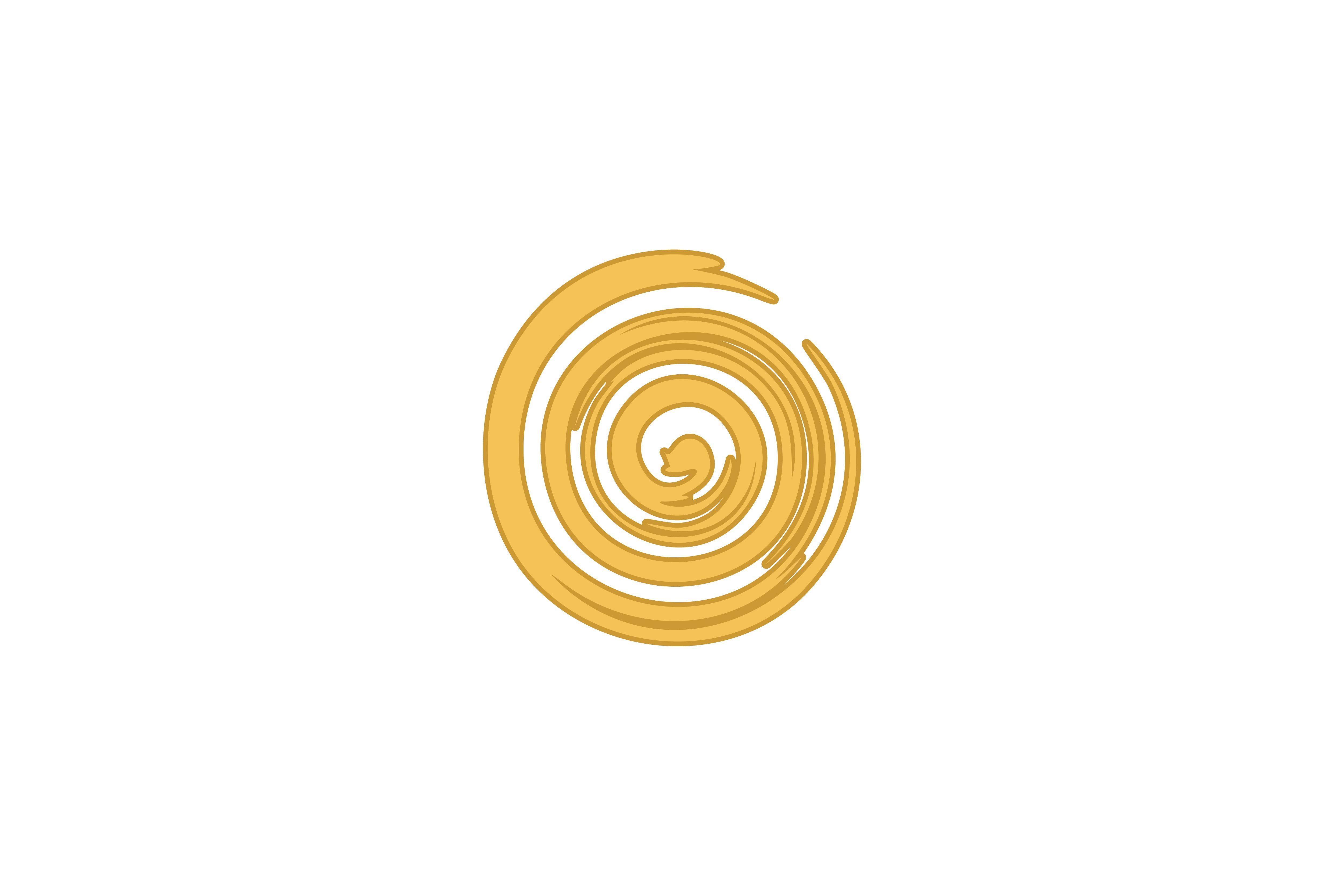 Yellow Swirl Logo - Abstract swirl logo Graphic