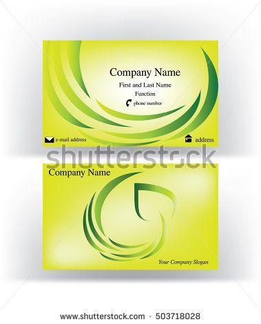 Yellow Swirl Logo - Business #card with #swirl logo #symbol made of #leaf and #herbs ...