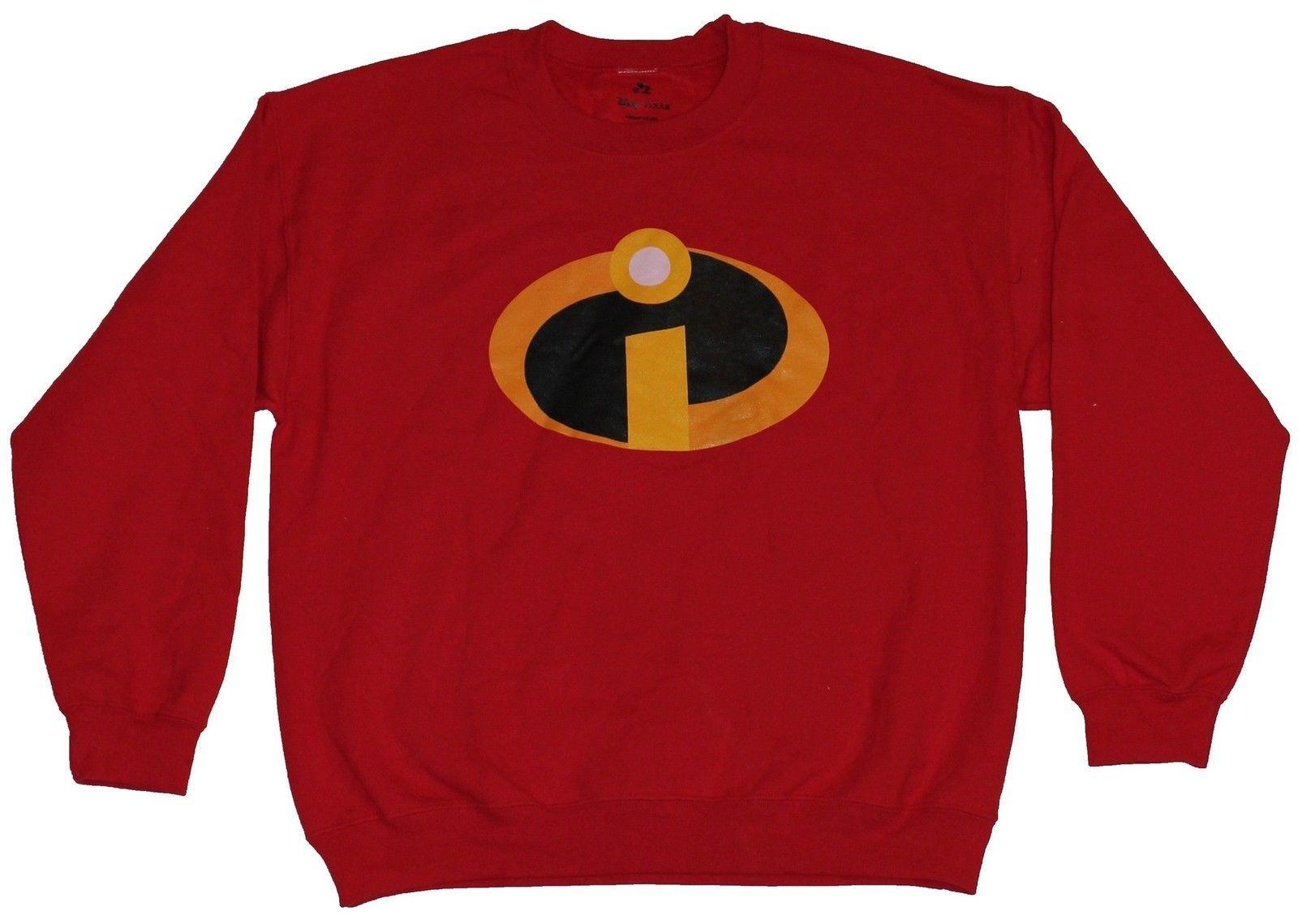 Yellow Swirl Logo - The Incredibles (Pixar) Mens Crewneck Sweatshirt Swirl I