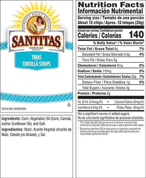 Santitas Logo - SANTITAS® White Corn Tortilla Chips