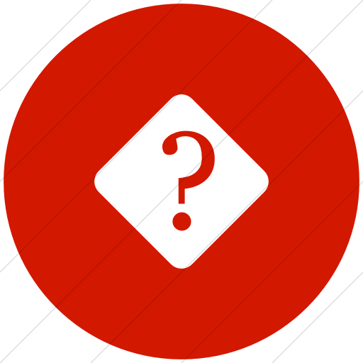 Red White Circle with Triangle Logo - IconsETC » Flat circle white on red raphael question mark triangle icon