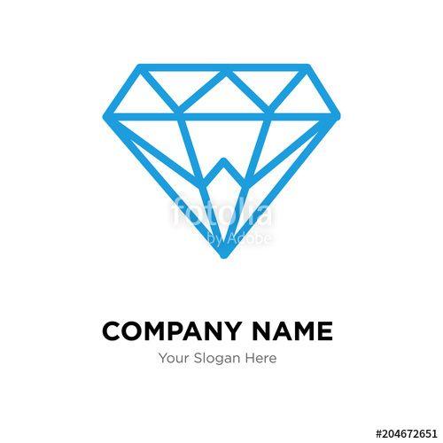 Blue Diamond Company Logo - Diamond company logo design template, colorful vector icon