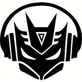 Black and White Transformers Logo - Buy Black Transformer Decepticon Logo Car Sticker / Decal Online