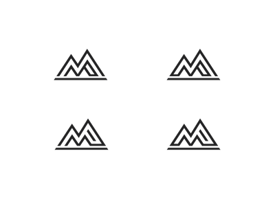 White and Black M Mountain Logo - Moving Pictures Logo by Nick Hammond | Dribbble | Dribbble