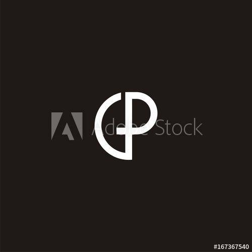 Dand G Logo - GP Initial Monogram Logo /Single line letttering G & P vector