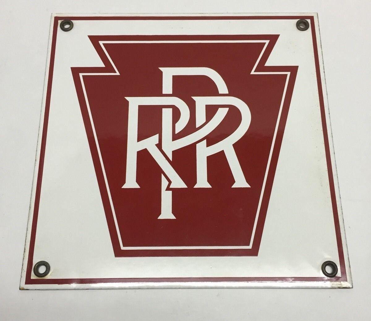 Red Keystone Logo - PA RR Pennsylvania Railroad PRR Keystone Logo Red & White Porcelain ...