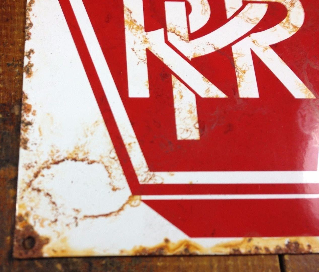 Red Keystone Logo - PA RR Pennsylvania Railroad PRR Keystone Logo Red & White Porcelain ...