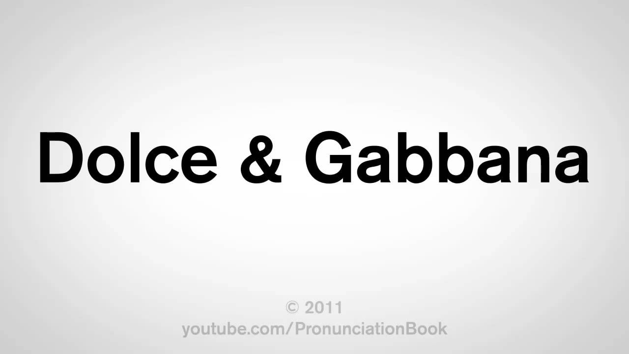 D&G Perfume Logo - How To Pronounce Dolce and Gabbana - YouTube