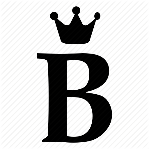 Letter B with Crown Logo - Alphabet, b, crown, english, letter, royal icon