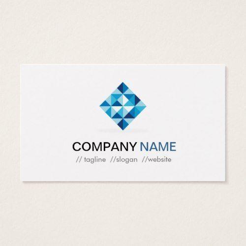 Blue Diamond Company Logo - Blue Diamond Symbol - Modern Professional Business Card | Business ...