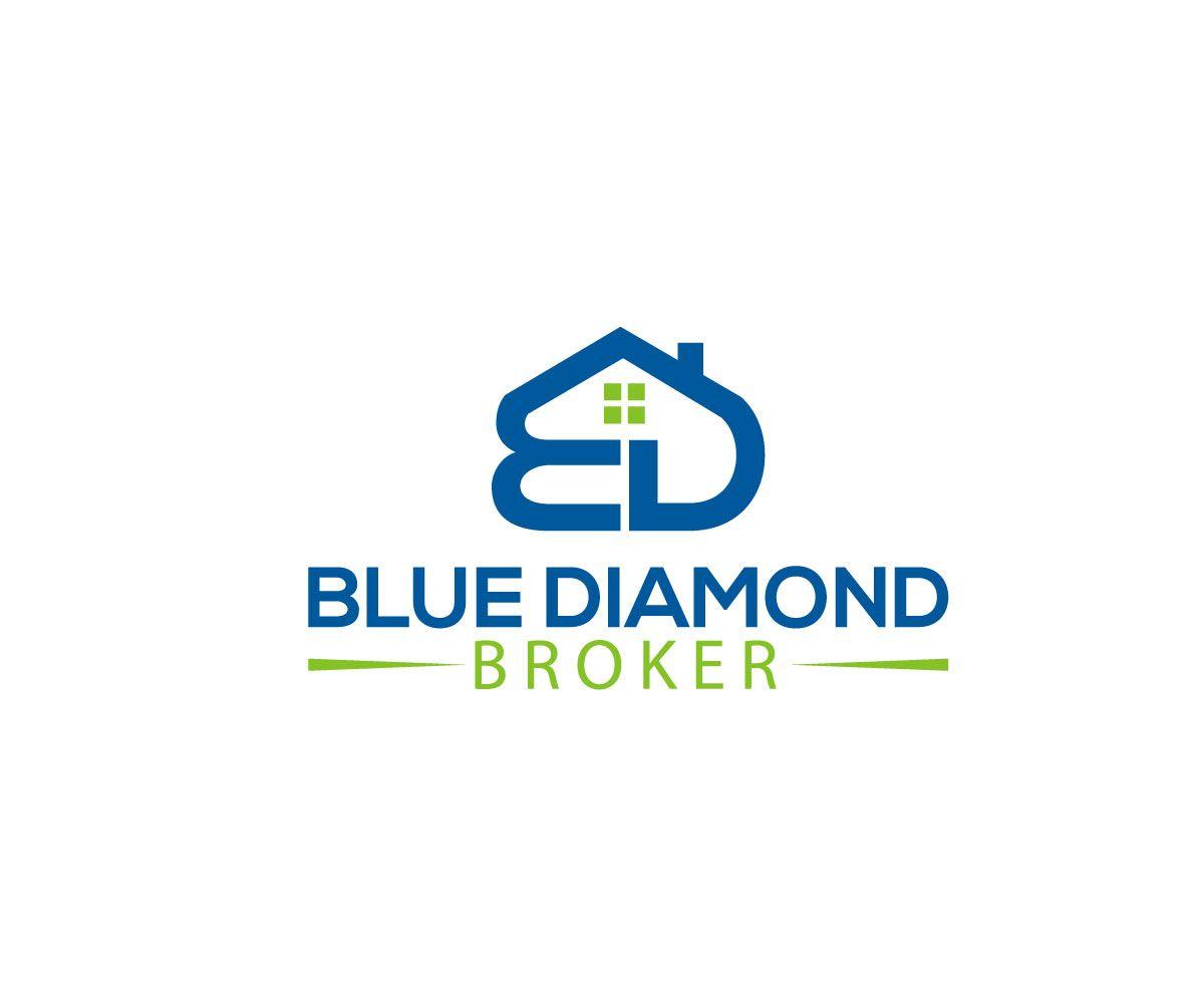 Blue Diamond Company Logo - Serious, Modern, Real Estate Logo Design for Blue Diamond Broker