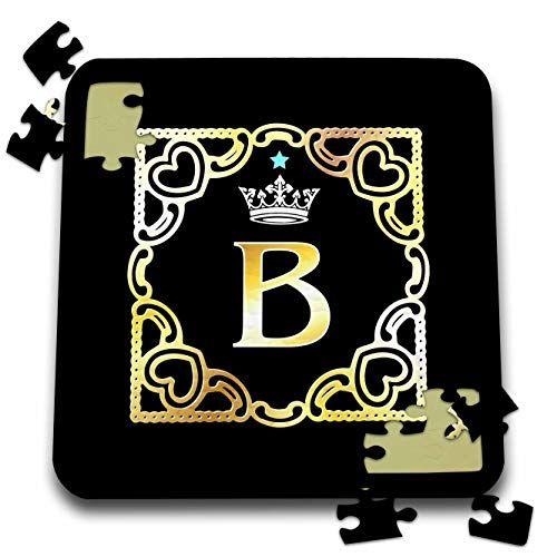 Letter B with Crown Logo - 3dRose Russ Billington Monograms-Crown and Star-Letter B - Letter B ...