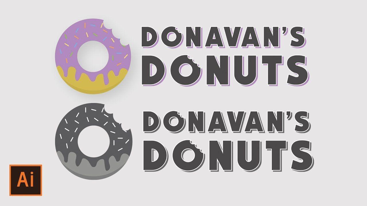 Easy Company Logo - Illustrator Tutorial - Donut Company Logo (Simple & Easy Illustrator ...