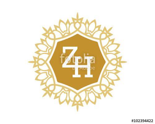 ZH Logo - ZH Initial Royal Letter Logo Stock Image And Royalty Free Vector