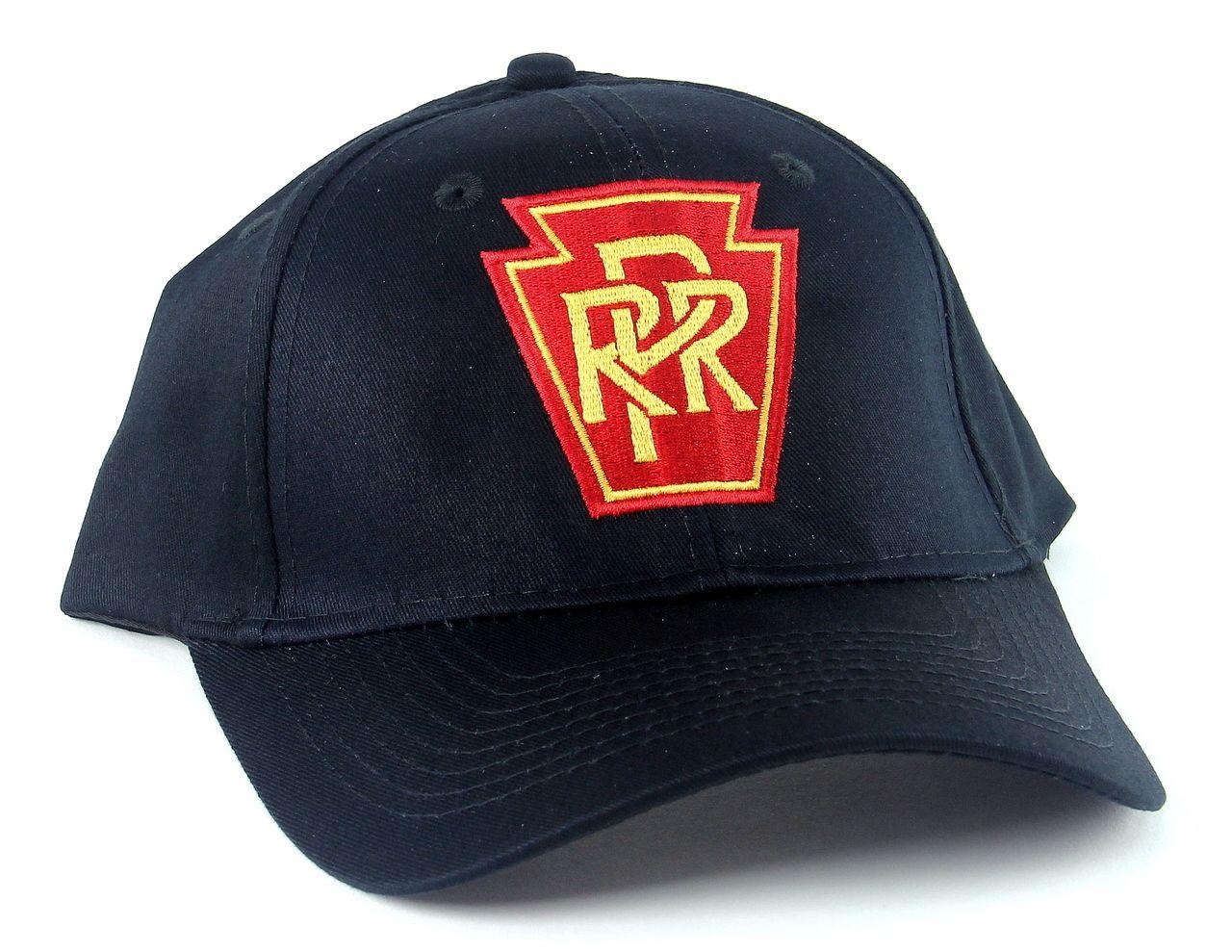 Red Keystone Logo - Nissin Black Embroidered Adjustable Hat, Pennsylvania Railroad ...
