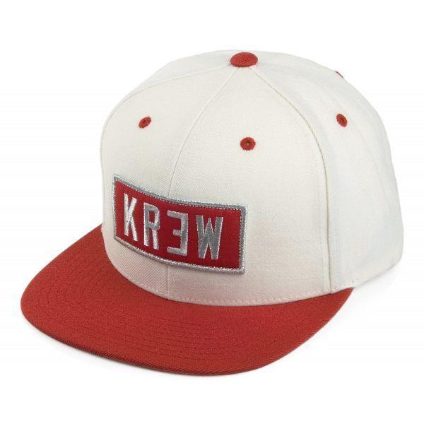 Red KR3W Logo - Kr3w Hats Locker Snapback Cap - White/Red For Sale