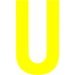 Yellow U Logo - Yellow letter u icon - Free yellow letter icons