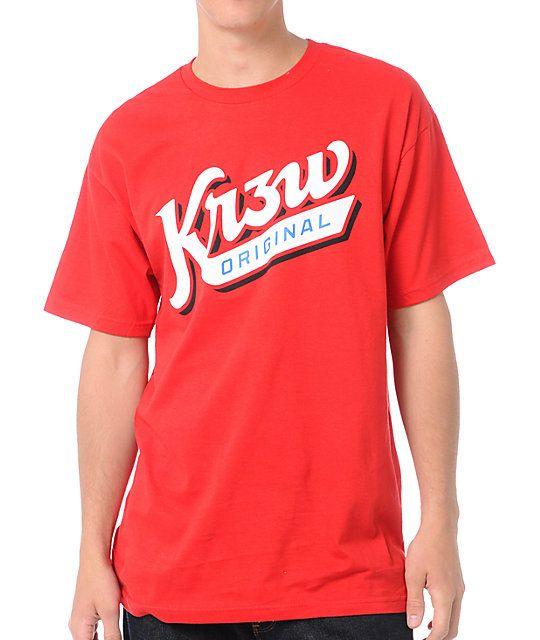 Red KR3W Logo - KR3W Shortstop Red T Shirt