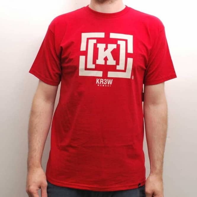 Red KR3W Logo - Kr3w Bracket Skate T Shirt Cardinal Red T Shirts From Native