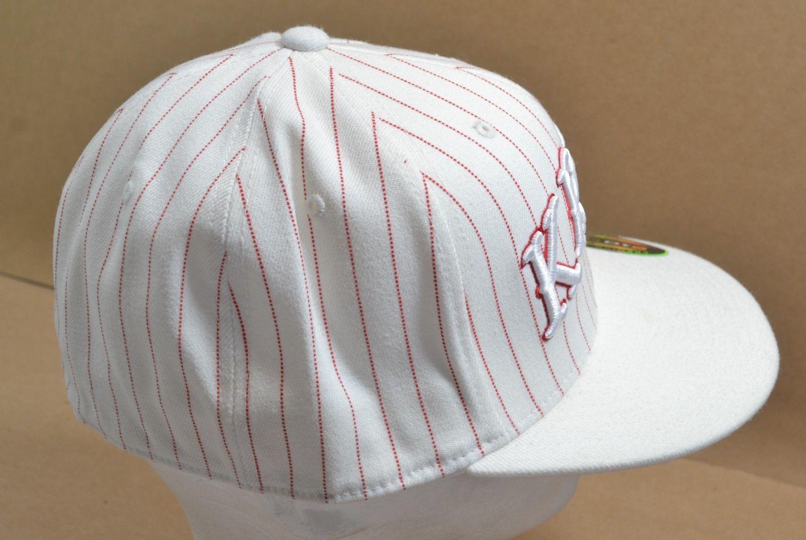 Red KR3W Logo - Kr3w INVY White Red 210 Pinstripe Logo Baseball Cap 210 Red Fitted