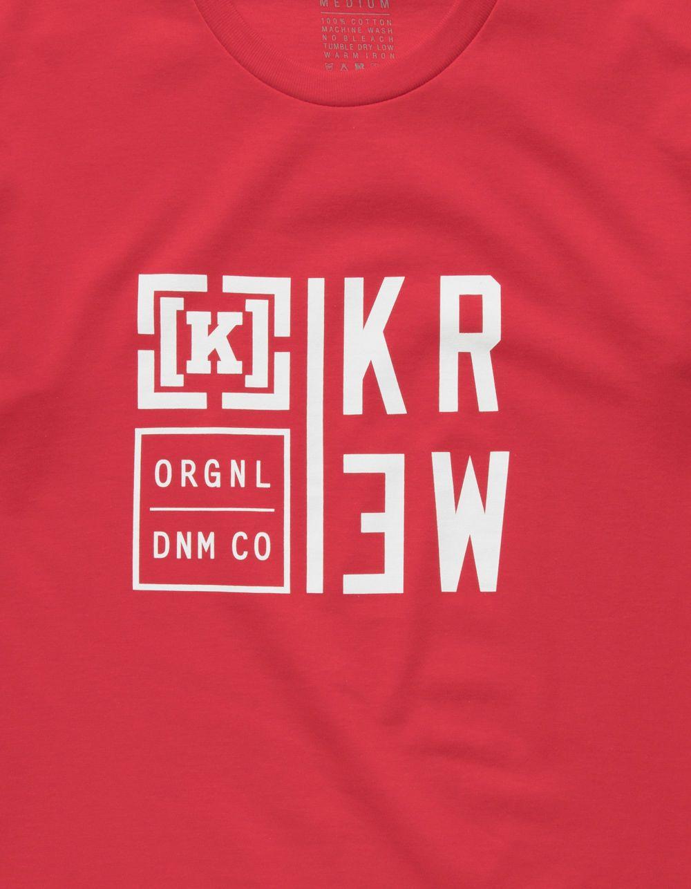 Red KR3W Logo - KR3W Side By Side Mens T-Shirt RED Men's casual T-shirts now only ...