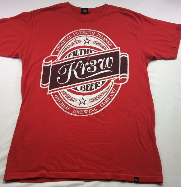 Red KR3W Logo - KR3W Men's Large Red SS-T-Shirt Filthy Beer and KREW Graphics EUC ...