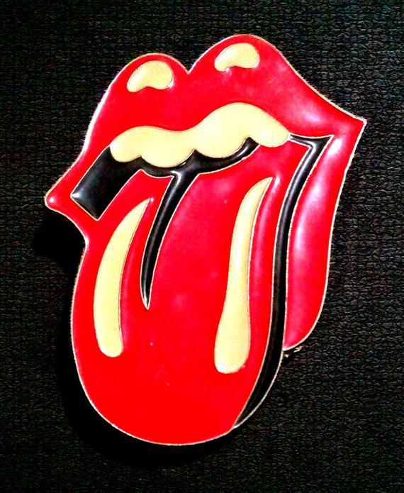 Rolling Stones Tongue Logo - The Rolling Stones Tongue Logo BUCKLE New Old Stock | Etsy