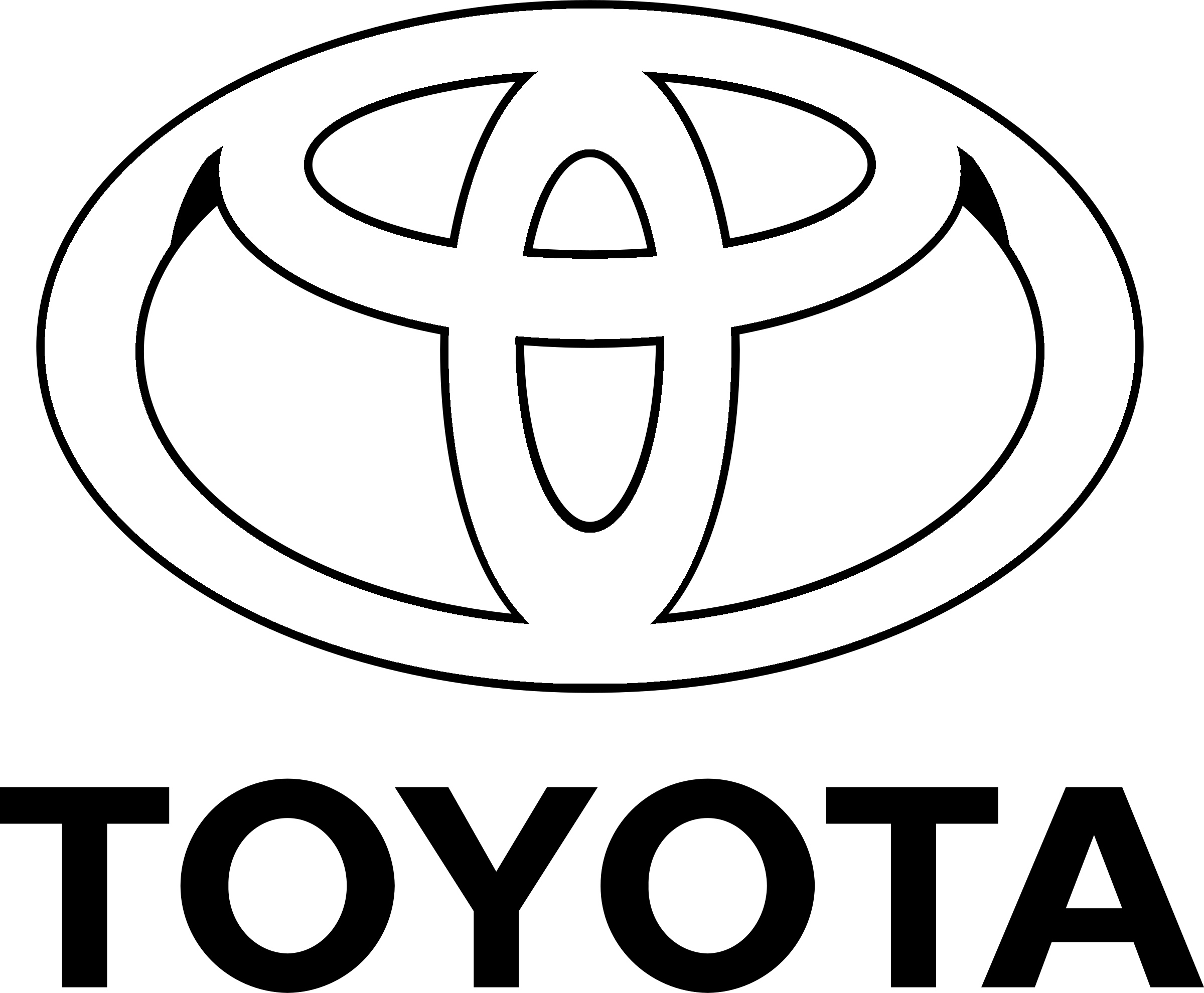 Black and White Toyota Logo - Toyota Logo PNG Transparent & SVG Vector - Freebie Supply