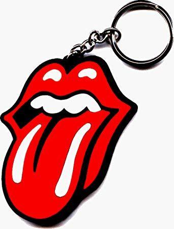 Rolling Stones Tongue Logo - Rolling Stones Tongue Logo Rubber Keychain: Automotive