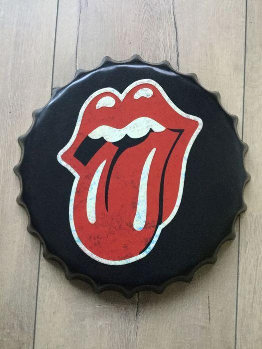 Rolling Stones Tongue Logo - The Rolling Stones - Large Tongue Logo Metal Bar Sign and wall clock ...