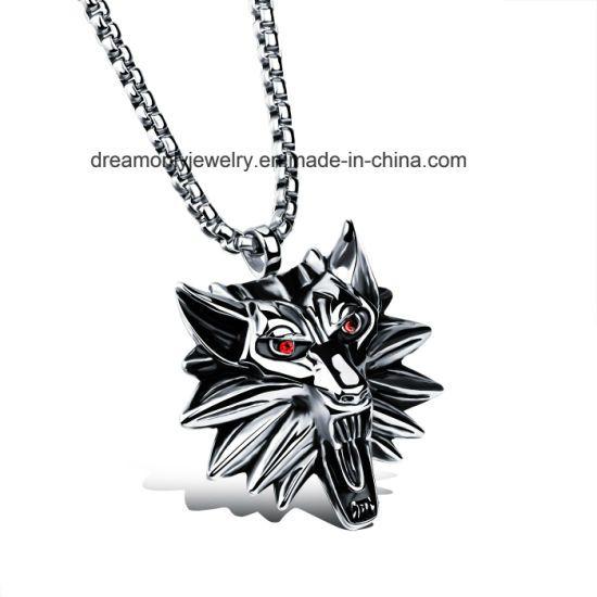 Red Stone Head Logo - China Gold Necklace Wolf Head Necklace Halloween Necklace & Pendants ...