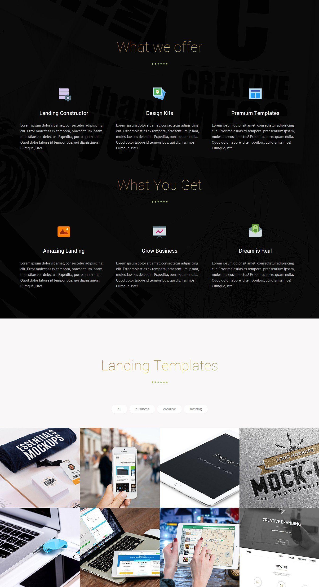 HTML Business Logo - Forward Landing Page Template (HTML) #Design#Custom#Flat#included