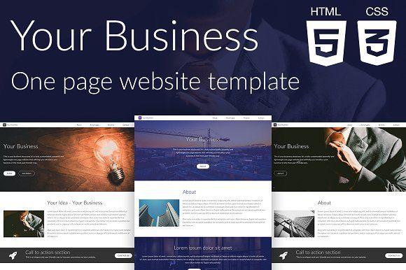 HTML Business Logo - Your Business | Website template ~ HTML/CSS Themes ~ Creative Market