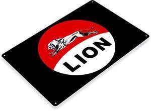 Lion Oil Logo - TIN SIGN Lion Oil Gas Metal Decor Wall Art Auto Shop Store Garage