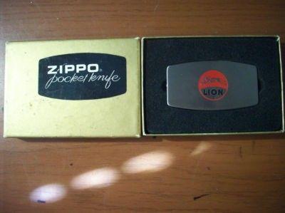 Lion Oil Logo - Zippo Pocket Knife With Lion Oil Logo