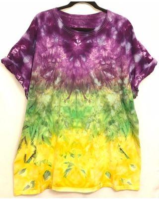 Purple and Green Cool Logo - Special Prices on 3XL Mardi Gras Ice Dye Tie Dye T shirt, Cool ...