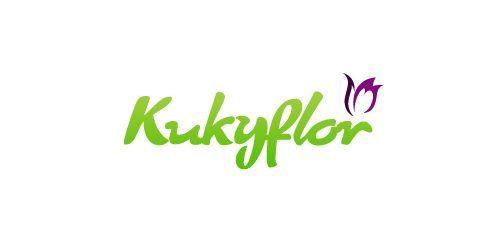 Purple and Green Cool Logo - Kukyflor logo | General Design Inspiration | Logo design, Logos ...