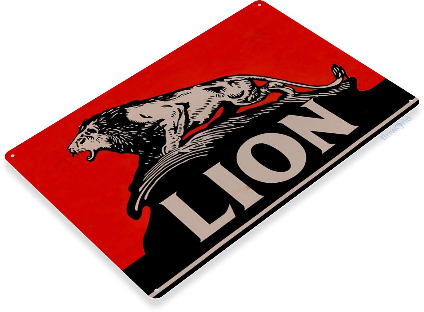 Lion Oil Logo - Amazon.com: Tinworld TIN Sign Lion Oil Gas Metal Decor Wall Art Auto ...