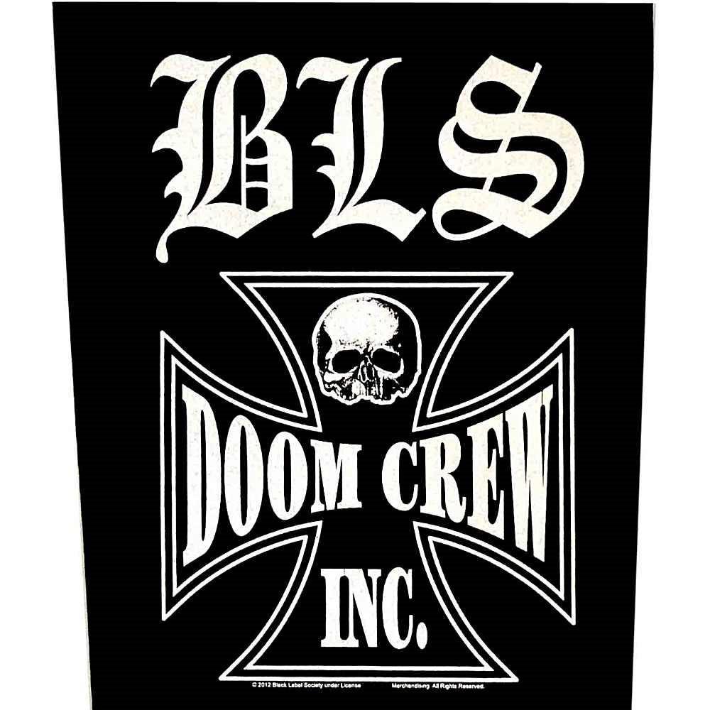 Black Label Society Logo - Black Label Society Sew On Canvas Back Patch Doom Crew Logo – Rock ...
