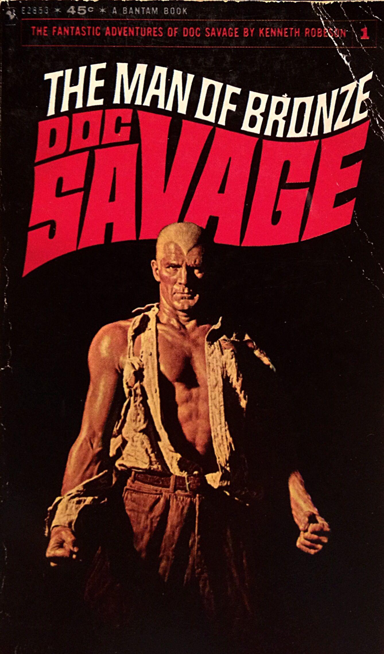 Doc Savage Logo - Doc Savage cover by James Bama, Bantam Books, Len Leone, Art