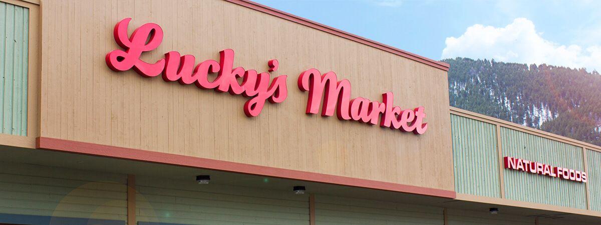 Lucky Grocery Store Logo - Jackson Hole, Wyoming. Lucky's Market