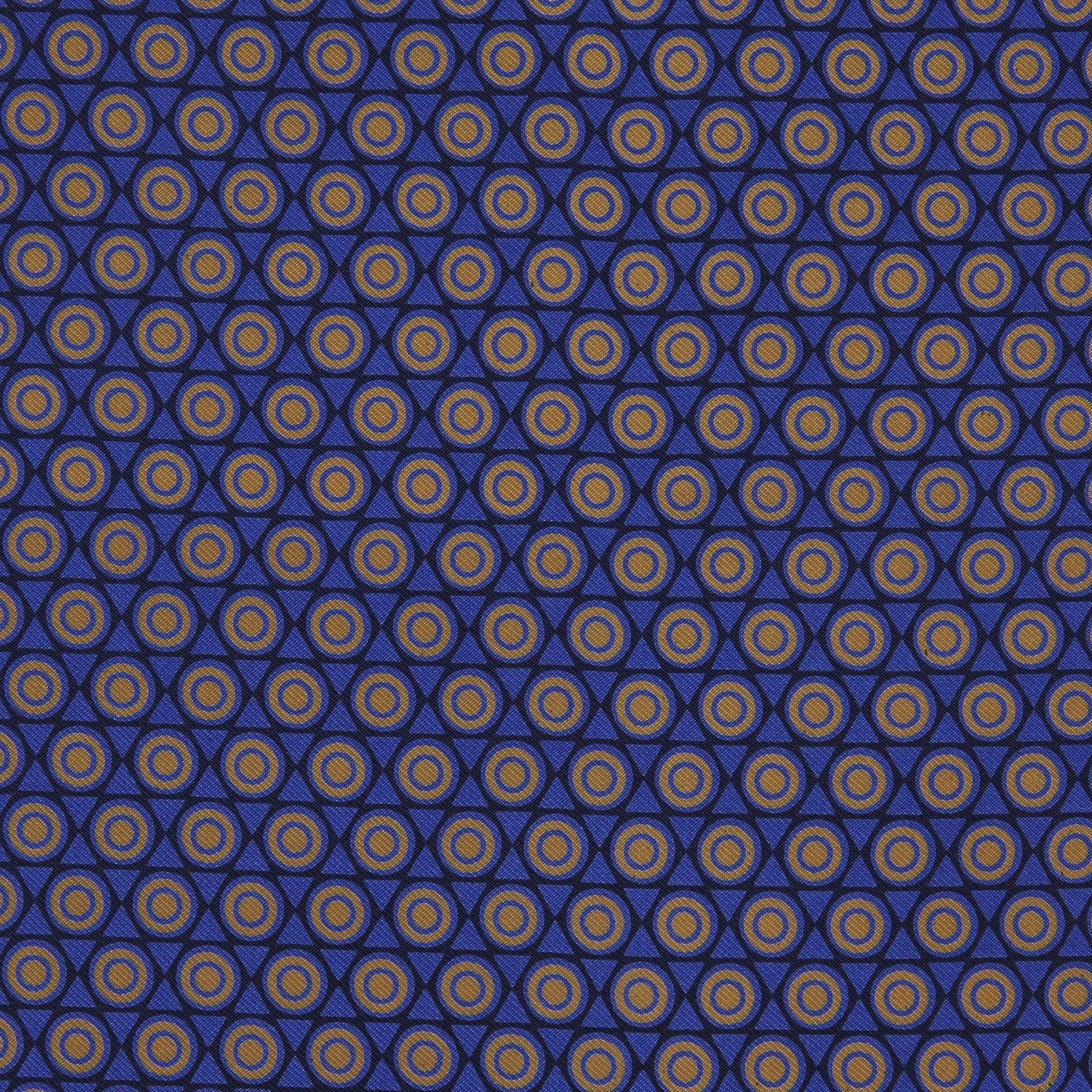 Circle of Stars Blue Yellow Square Logo - Stars and Circles Blue and Yellow Silk Pocket Square