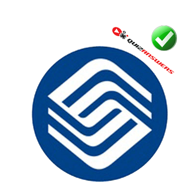 Oval White and Blue Lines Logo - Blue lines Logos