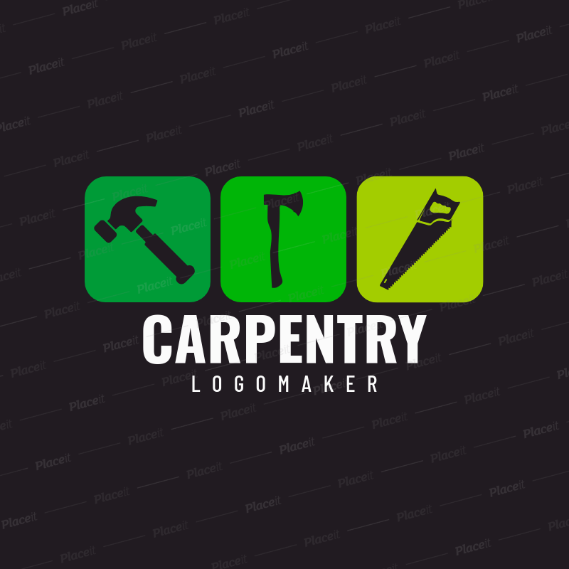 Carpentry Logo - Placeit - Carpentry Logo Maker with Square Graphics