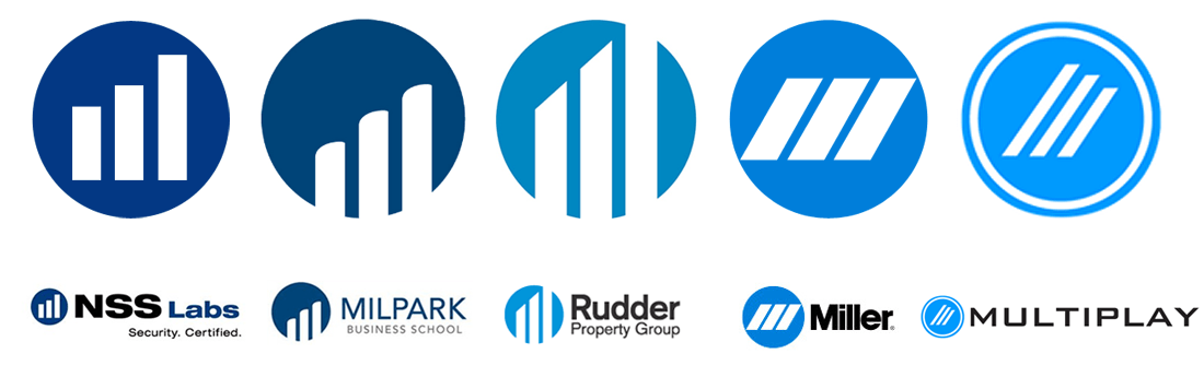 Three Parallel Lines Logo - Logo Clones: Three Lines in a Blue Circle : logodesign
